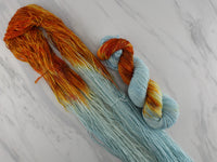 FIRE AND ICE on Sparkly Merino Sock - Assigned Pooling Colorway