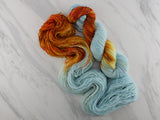 FIRE AND ICE on Sparkly Merino Sock - Assigned Pooling Colorway