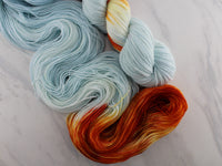 FIRE AND ICE Indie-Dyed Yarn on Sock Perfection - Assigned Pooling Colorway