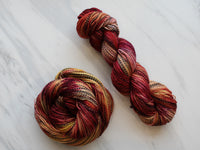 FOREST FLOOR Indie-Dyed Yarn on Stained Glass Sock - Purple Lamb