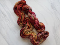 FOREST FLOOR Indie-Dyed Yarn on Stained Glass Sock - Purple Lamb