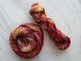 FOREST FLOOR Hand-Dyed Yarn on Sparkly Merino Sock - Purple Lamb