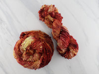 FOREST FLOOR Hand-Dyed Yarn on Squiggle Sock