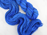 FREEDOM BLUE Indie-Dyed Yarn on Stained Glass Sock - in solidarity with Ukraine - Purple Lamb