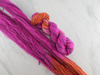 GARNET AND TOPAZ on Stained Glass Sock - Assigned Pooling Colorway