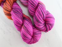 GARNET AND TOPAZ on Stained Glass Sock - Assigned Pooling Colorway