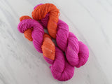GARNET AND TOPAZ on Sparkly Merino Sock - Assigned Pooling Colorway