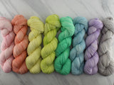 PEACH GELATO Indie-Dyed Yarn on Feather Sock