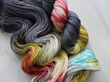 GIRL WITH A PEARL EARRING Hand-Dyed Yarn on So Silky Sock - Purple Lamb