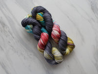 GIRL WITH A PEARL EARRING Hand-Dyed Yarn on So Silky Sock - Purple Lamb