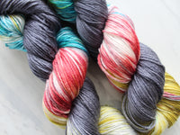 GIRL WITH A PEARL EARRING Hand-Dyed Yarn on So Silky Sock - Purple Lamb