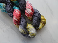 GIRL WITH A PEARL EARRING Hand-Dyed Yarn on So Silky Sock - Purple Lamb