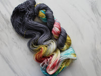 GIRL WITH A PEARL EARRING Hand-Dyed Yarn on So Silky Sock - Purple Lamb