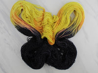 HONEY BEE Hand-Dyed Yarn on Sparkly Merino Sock - Purple Lamb