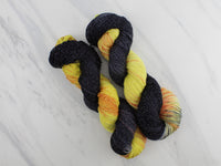 HONEY BEE Hand-Dyed Yarn on Sparkly Merino Sock - Purple Lamb