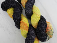 HONEY BEE Hand-Dyed Yarn on Sparkly Merino Sock - Purple Lamb