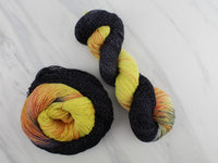 HONEY BEE Hand-Dyed Yarn on Sparkly Merino Sock - Purple Lamb