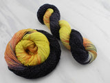 HONEY BEE Hand-Dyed Yarn on Sparkly Merino Sock - Purple Lamb