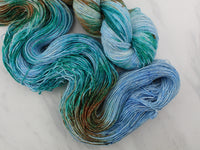 HOPE BY GEORGE WATTS Indie-Dyed Yarn on Sparkly Merino Sock - Purple Lamb