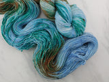 HOPE BY GEORGE WATTS Indie-Dyed Yarn on Sparkly Merino Sock - Purple Lamb