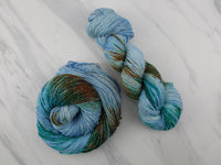 HOPE BY GEORGE WATTS Indie-Dyed Yarn on Sparkly Merino Sock - Purple Lamb