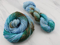 HOPE BY GEORGE WATTS Indie-Dyed Yarn on Sparkly Merino Sock - Purple Lamb