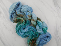 HOPE BY GEORGE WATTS Indie-Dyed Yarn on Sparkly Merino Sock - Purple Lamb