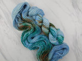 HOPE BY GEORGE WATTS Indie-Dyed Yarn on Sparkly Merino Sock - Purple Lamb