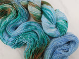 HOPE BY GEORGE WATTS Indie-Dyed Yarn on Sparkly Merino Sock - Purple Lamb