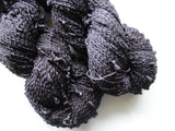 LITTLE BLACK DRESS Hand-Dyed Yarn on Squiggle Sock - Purple Lamb