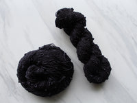 LITTLE BLACK DRESS Hand-Dyed Yarn on Squiggle Sock - Purple Lamb