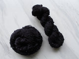 LITTLE BLACK DRESS Hand-Dyed Yarn on Squiggle Sock - Purple Lamb