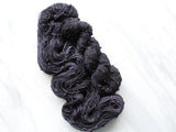 LITTLE BLACK DRESS Hand-Dyed Yarn on Squiggle Sock - Purple Lamb