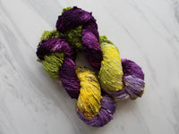 PURPLE IRIS Indie-Dyed Yarn on Squiggle Sock - Purple Lamb