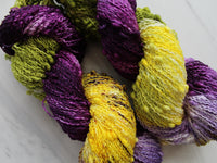 PURPLE IRIS Indie-Dyed Yarn on Squiggle Sock - Purple Lamb
