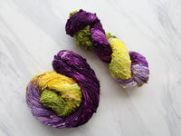 PURPLE IRIS Indie-Dyed Yarn on Squiggle Sock - Purple Lamb