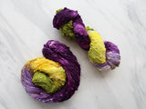 PURPLE IRIS Indie-Dyed Yarn on Squiggle Sock - Purple Lamb