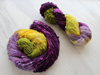 PURPLE IRIS Indie-Dyed Yarn on Squiggle Sock - Purple Lamb