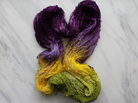 PURPLE IRIS Indie-Dyed Yarn on Squiggle Sock - Purple Lamb