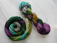 LOTHLORIEN Hand-Dyed Yarn on Stained Glass Sock - Purple Lamb