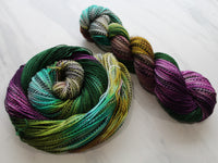 LOTHLORIEN Hand-Dyed Yarn on Stained Glass Sock - Purple Lamb