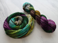 LOTHLORIEN Hand-Dyed Yarn on Stained Glass Sock - Purple Lamb
