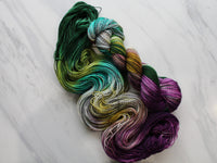 LOTHLORIEN Hand-Dyed Yarn on Stained Glass Sock - Purple Lamb