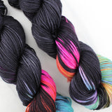 A LIGHT IN DARK PLACES on Indie-Dyed Yarn on Squoosh DK - Purple Lamb