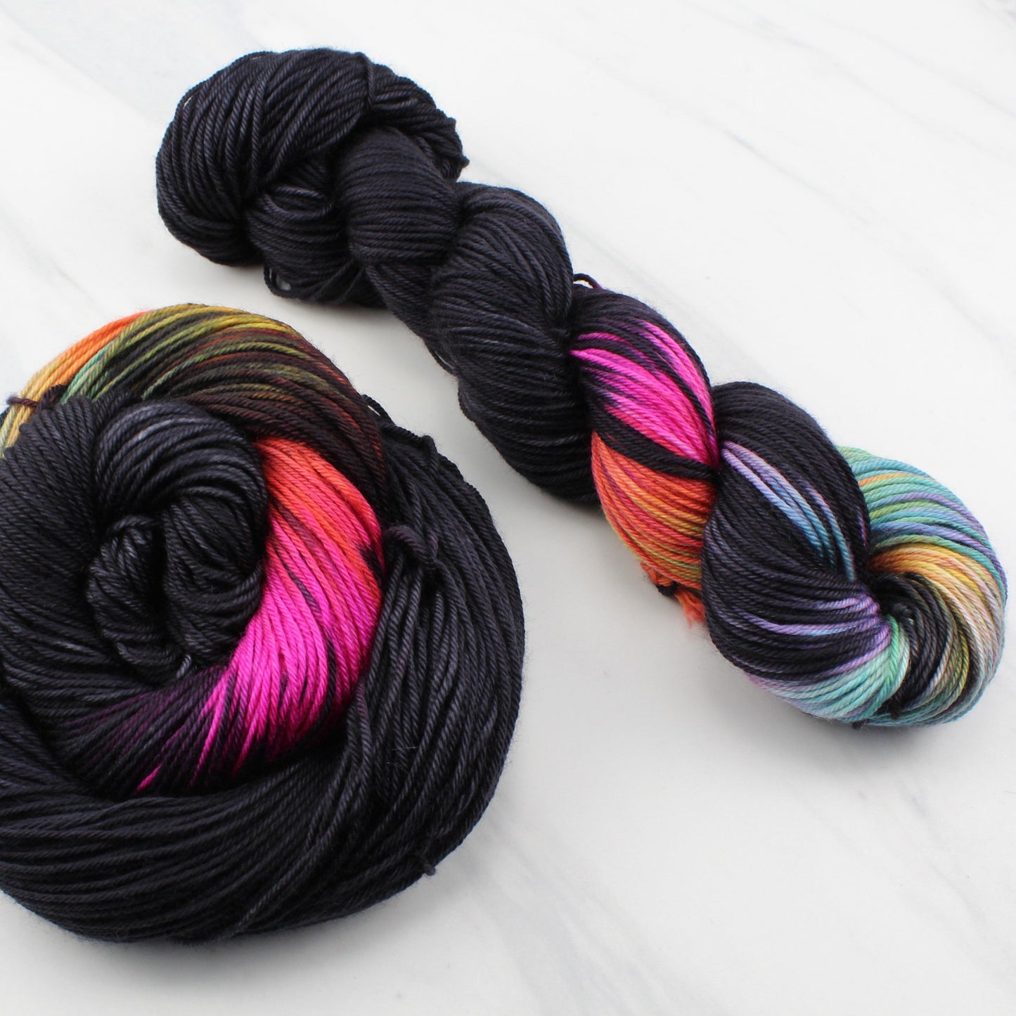 A LIGHT IN DARK PLACES on Indie-Dyed Yarn on Squoosh DK - Assigned Pooling Colorway - Purple Lamb