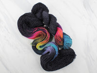 A LIGHT IN DARK PLACES Hand-Dyed Yarn on Sparkly Merino Sock - Purple Lamb