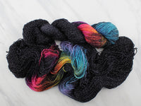 A LIGHT IN DARK PLACES Hand-Dyed Yarn on Sparkly Merino Sock - Purple Lamb