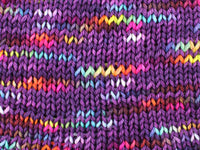 PURPLE PRISM Hand-Dyed Yarn on Sparkly Merino Sock - Purple Lamb