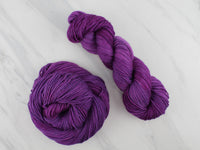 EGGPLANT Hand-Dyed Yarn on Buttery Soft DK - Purple Lamb