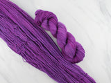 EGGPLANT Hand-Dyed Yarn on Buttery Soft DK - Purple Lamb